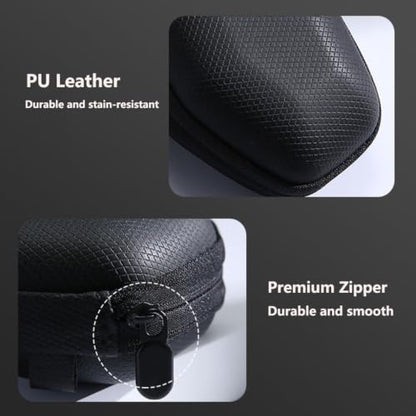 Unisex Semi-Hard Shell Folding Eyeglasses Cases With Clasps - color: Black