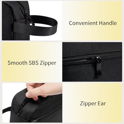 Travel Toiletry Bag for Men & Women, Hanging Cosmetic Organizer - color: Black