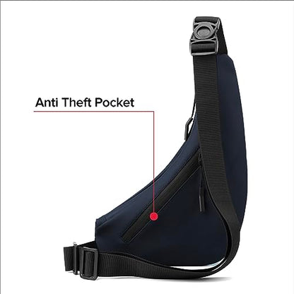 Small Sling Crossbody Bag Men Women, One Strap Casual Chest Bag - color: Blue