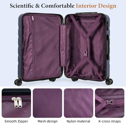 Eeeza Luggage Sets,5 Piece (20"/24"/28"/DB/TB) Blue - color: PorscheBlue