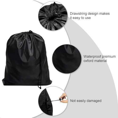 8-Pack Drawstring Bags with Toggle, Durable Nylon Backpack, Cinch Sack and Ditty Pouch for Gym, Sports, Travel, and Daily Use - size: 16 x 20 Inch