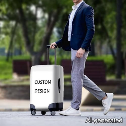 BIGCARJOB Custom Design Elastic Luggage Cover Personality Suitcase Cover for 26-28inch - color: 1 Customize, size: L(26"-28"cover)