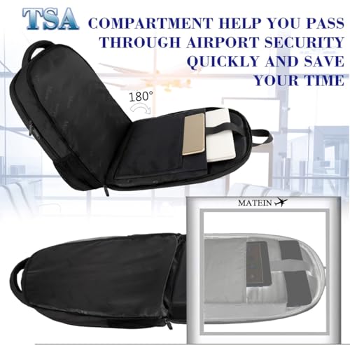 MATEIN 18 Inch Laptop Backpack, Extra Large TSA Friendly Laptop Travel Bag - color: Deep Black, size: 18 Inch