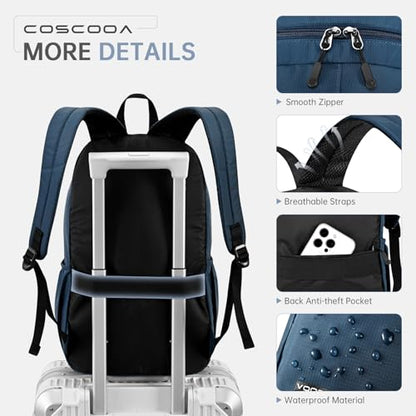 17x10x9 Personal Item Bag Carry On Backpack 20L Flight Approved - color: Black