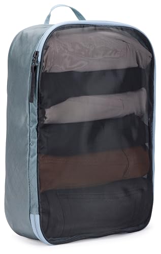 Thule Packing Cube, Size Medium, Transparent Fabric, Organize Shirts, Pants, Sweaters, Easy to Pack - color: POND GRAY, size: Medium, style: Single
