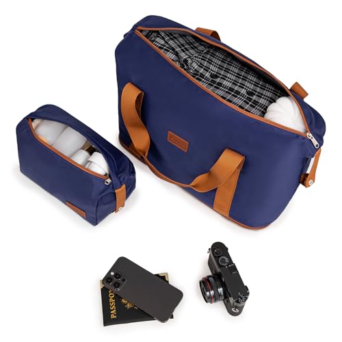 Cobens Luggage Sets 5 Piece with Spinner Wheels, 20/24/28inch - color: DarkBlue