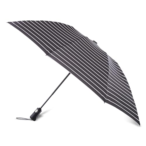 Totes Reverse Close Folding Inbrella with Auto Open Close and Compact - color: Broad Band, size: 43" Canopy
