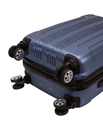 Rockland London Hardside 3 Piece Expandable Spinner Wheel Luggage Set, (20"/24"/28"), Blue - color: Blue, size: 3 Piece (28"/24"/20")