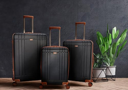 Dockers Hooper Hardside Expandable 8-Wheel Spinner Travel Checked Luggage, 28-Inch, Black - color: Black, size: 28-Inch Checked