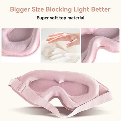 Sleep Mask for Lash Extensions, 3D Memory Foam (Pink, 1pcs) - color: Pink