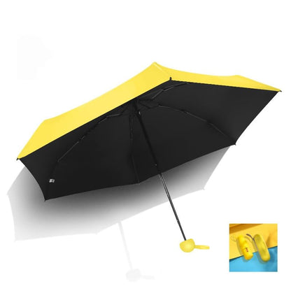 Mini Travel Umbrella with Umbrella Case - color: Yellow