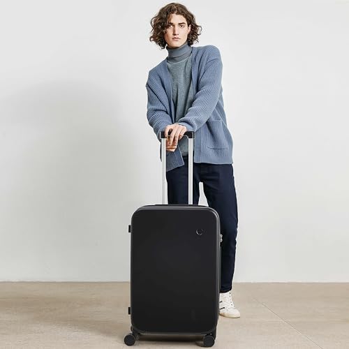 mixi Carry on Luggage Suitcases with Spinner Wheels, Hardside Rolling Suitcase PC with TSA Lock Lightweight Travel Case 20in Carry-On, Fine Grid Black - color: Fine Grid Black, size: 20in Carry on