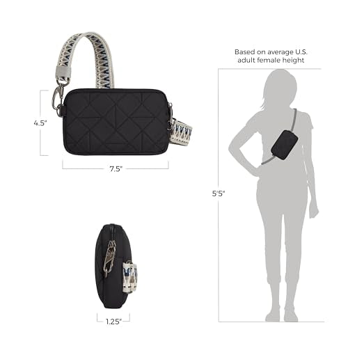 Travelon Anti-Theft Boho Phone Sling - color: Black