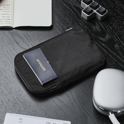 ALPAKA Zip Travel Wallet RFID Blocking Passport Holder Black - color: Black
