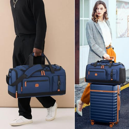 UKEIN Luggage Sets 5Piece, Carry On Luggage Large Checked Suitcase Set - color: Blue, size: 5 piece set
