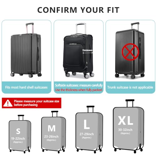 Travelkin 여행 가방 Tsa 승인 여행 가방 커버 프로텍터, 드리밍 블루, 패션 - color: 드리밍 블루, size: S(18-21inch suitcase)