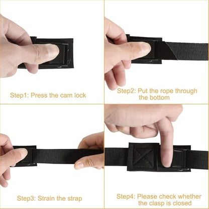 Padded Cam Buckle Tie Down Straps, 1 in x 10 ft, 2 Pack - color: Black 2 Pack, size: 1"x10'