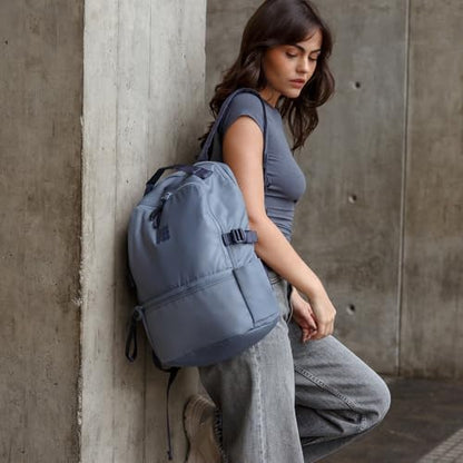 Cubitt Backpack, Lightweight Laptop Backpack | Water-Resistant Backpack for Work, College & Travel with Organizer, 12kg Capacity - color: Smoke Blue