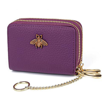 imeetu RFID Credit Card Holder, Small Card Wallet Women, Leather Card Case - color: Max - Purple, size: Max