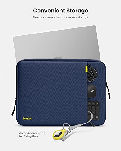 tomtoc 360 Protective Laptop Sleeve Kit for 16-inch MacBook Pro M5 Pro/Max - color: Navy Blue, size: 16-inch