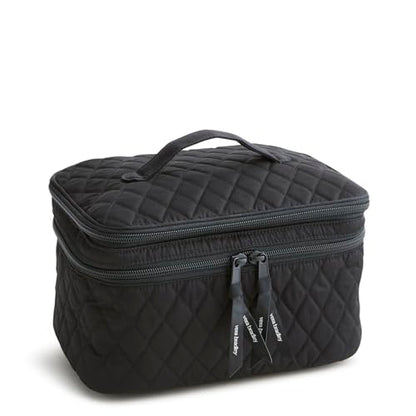 Vera Bradley Women's Premium Cotton Brush Up Cosmetic Case – Makeup Organizer & Toiletry Storage – Moonless Night - color: Moonless Night