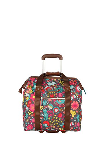 Lily Bloom Design Pattern Carry on Bag Wheeled Cabin Tote (Playful Gray) - color: Playful Gray