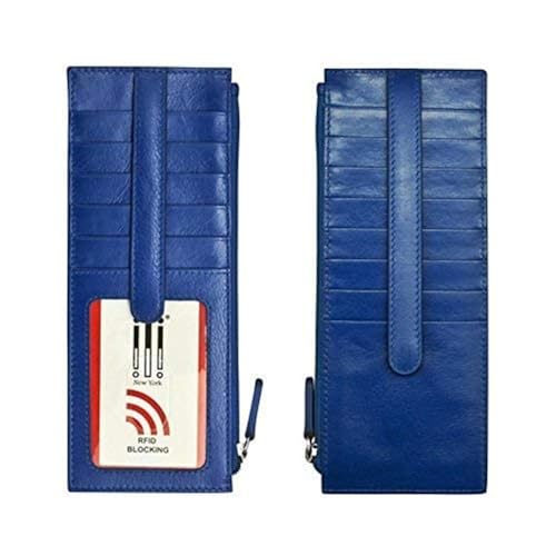 ili New York RFID Blocking Long Double Sided Slim Wallet - Cobalt - color: Cobalt