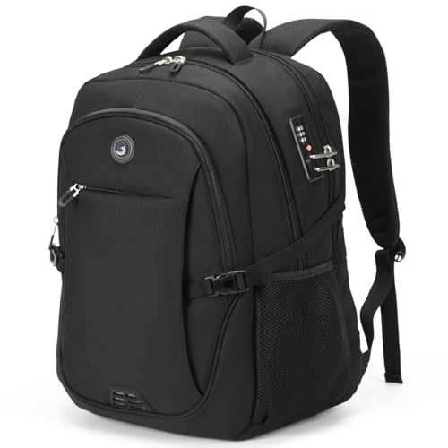 SHRRADOO Travel Laptop Backpack for Men Women, College High Schoolbag - color: Black