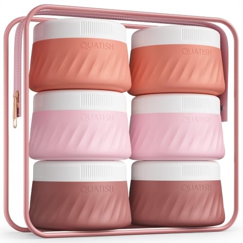 Quatish 6 Pack Travel Size Containers for Toiletries, 3oz, Red Rock - color: Red Rock, size: 3 Ounces