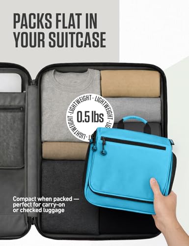VENTURE 4TH Hanging Travel Toiletry Bag 18 Compartments - Tiffany Blue - color: Tiffany Blue
