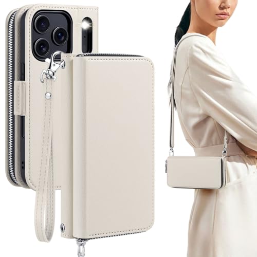 OCASE Crossbody Wallet Case for iPhone 18 Pro Max/ 17 Pro Max, Cream - color: Cream, size: iPhone 17 Pro Max/ iPhone 18 Pro Max