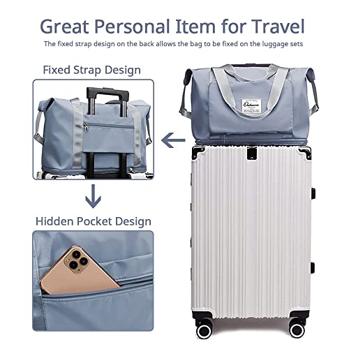 Large Capacity Foldable Travel Bag - color: Blue