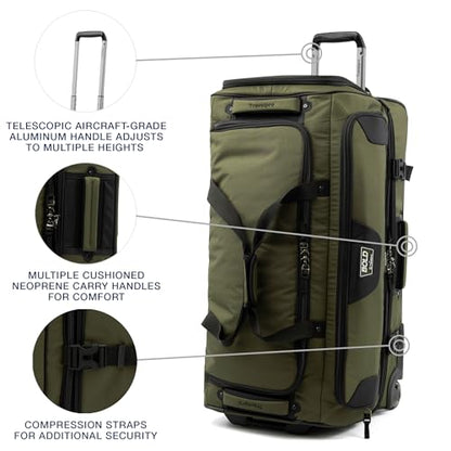 Travelpro Bold Softside Checked Large Luggage & Backpack Set, Olive/Black - color: Olive, size: Large