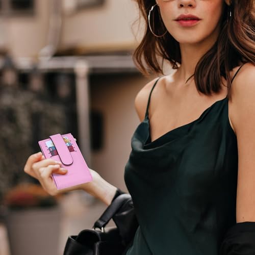 Chelmon Women's RFID Slim Card Holder Wallet - color: Pink
