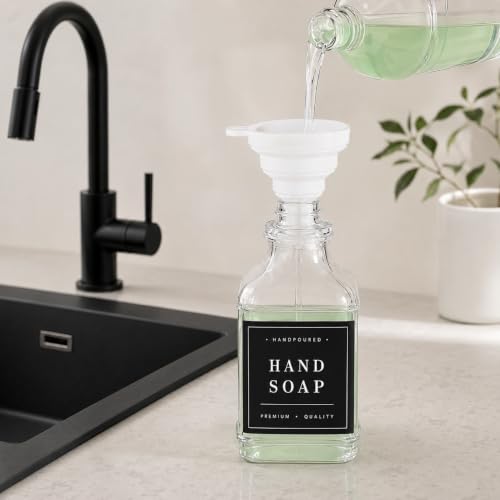 Kitchen Glass Soap Dispenser Set with Tray 2 with Gold Rust Proof Pump - color: Dm2647-gold
