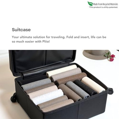 7 Pcs PLIIO Large Filers, Foldable Clothes Organizer, Space-Saving Closet and Suitcase solution, Wrinkle-Free Storage Solution for Home and Travel, Wardrobe Organizer and Clothes Folder