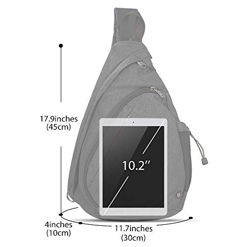 OutdoorMaster Sling Bag, Hiking Daypack, Crossbody Shoulder Chest Urban - color: Gray