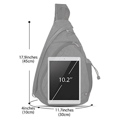 OutdoorMaster Sling Bag, Hiking Daypack, Crossbody Shoulder Chest Urban - color: Gray