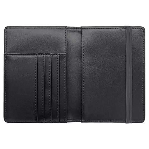 Coco Rossi Passport Holder for Travel Men Slim RFID Passport Cover Wallet - color: Carbon Fibre