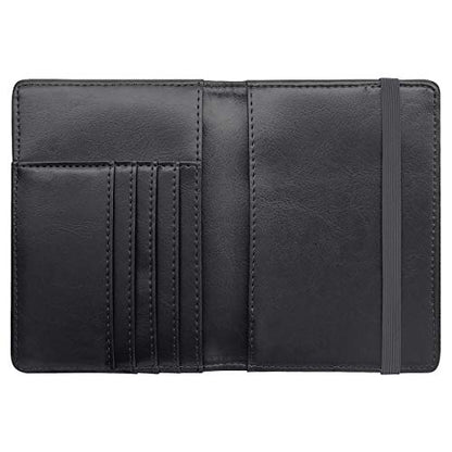 Coco Rossi Passport Holder for Travel Men Slim RFID Passport Cover Wallet - color: Carbon Fibre