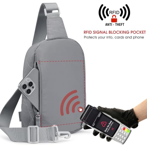 G4Free Small Crossbody Sling Bag for Women - color: Grey