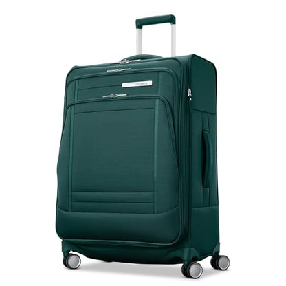 Samsonite UpLIFT Lightweight Medium Checked Softside Luggage with Spinner Wheels - Expandable - Airline-Approved, Polyester Soft Suitcase for Ultra Light Travel - Emerald Green - color: Emerald Green, size: Medium Checked