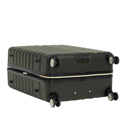 Kenneth Cole REACTION Madison Square Lightweight Hardside Chevron Expandable Spinner Luggage, Olive, 24-Inch Checked - color: Olive, size: 24-Inch Checked