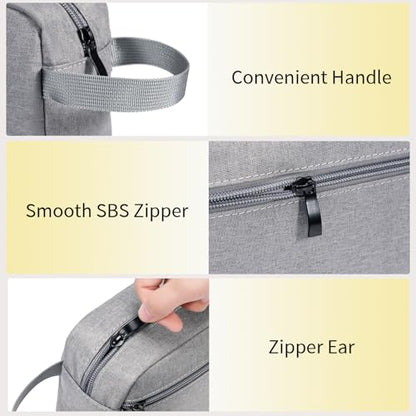 Travel Toiletry Bag for Men & Women, Hanging Cosmetic Organizer - color: Grey