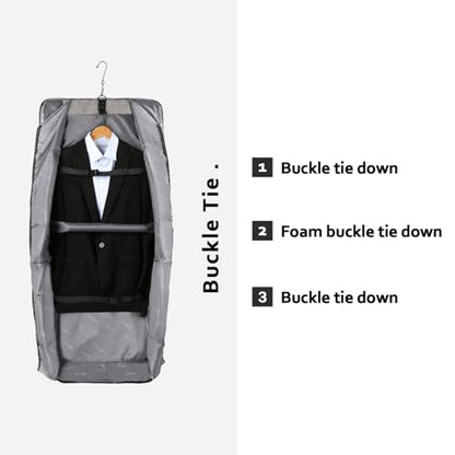MATEIN Carry On Garment Bags for Travel, Water Resistant Hanging Suit Bag - color: Grey