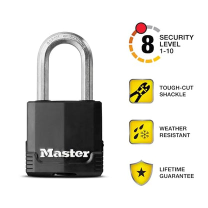 Master Lock Magnum Outdoor Padlock, Heavy Duty Keyed Lock M115XDLF - size: 1 Pack, style: Padlock