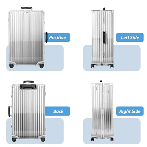 Transparent PVC Suitcase Cover, No Disassembly Required Clear Luggage Protector Suitcase Cover - color: Transparent, size: 28