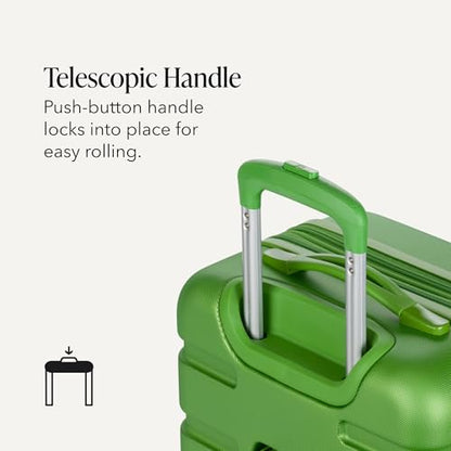 SWISSGEAR Signature Carry-On/Large Hardside Expandable Spinner Luggage Set, ABS Construction, TSA-Friendly Lock, Green, 2-Piece Set (19/27-Inch) - color: Green, size: 2-Piece Set (19/27)