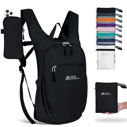 Small Hiking Backpack Packable Lightweight for Women Men - color: Black, size: 10L