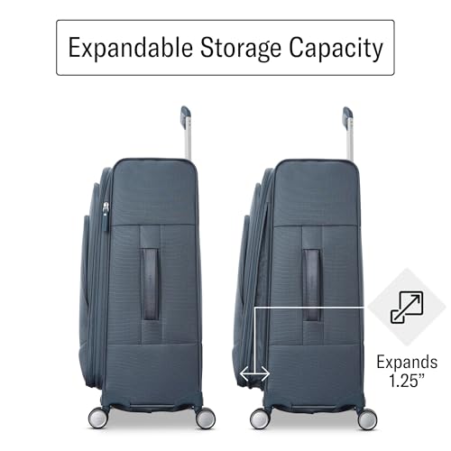 Samsonite UpLIFT Lightweight Medium Checked Softside Luggage with Spinner Wheels - Expandable - Airline-Approved, Polyester Soft Suitcase for Ultra Light Travel - Elemental Blue - color: Elemental Blue, size: Medium Checked